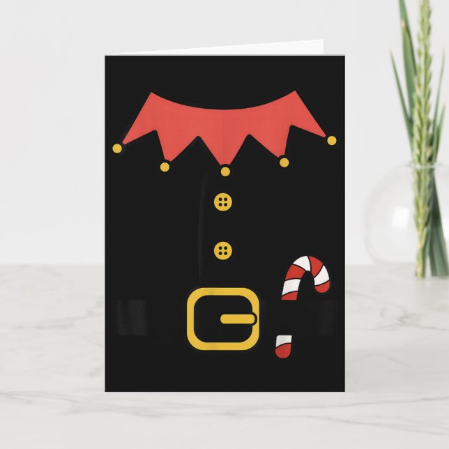 Cartão Elf Christmas Halloween Costume Mens Womens Boys G (Frente)