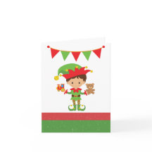 Elf com presentes e fundo branco