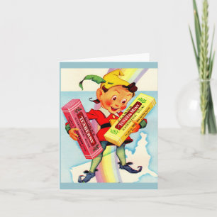 Cartão Elf de pastilha elástica do Clark de 1940