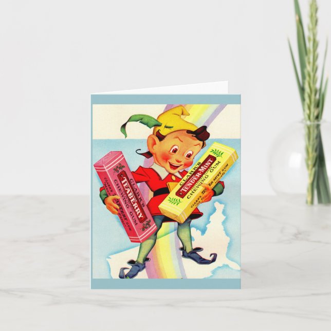 Cartão Elf de pastilha elástica do Clark de 1940 (Frente)