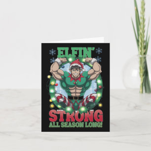 Cartão Elf Gym Workout Elfin'Strong All Season