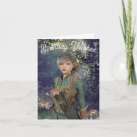 Elf Maiden no Woods Birthday Card