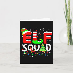Cartão Elf Squad Christmas Mating Family Toddler Boy Gi
