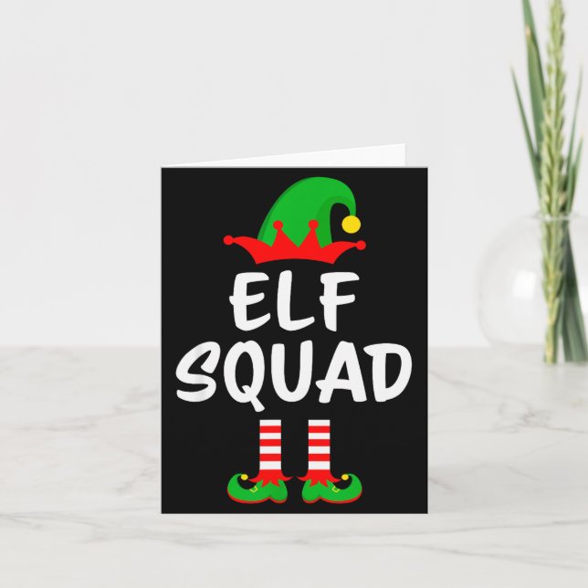 Cartão Elf Squad Matching Family Christmas  (Frente)