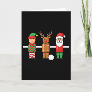 Cartão Elfo de Natal Foosll Rena Santa Trio Tabela Foo
