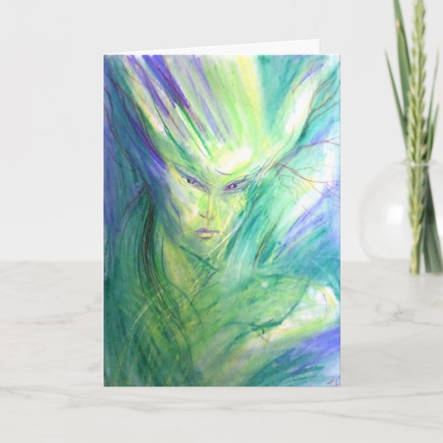 Cartão elfo Woodland (Frente)