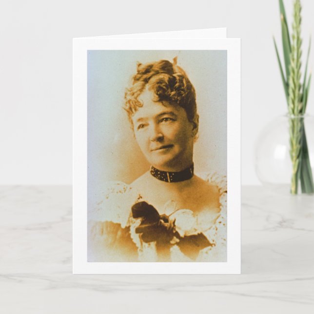 Cartão Elizabeth Bacon Custer (1842-1933) wife of General (Frente)