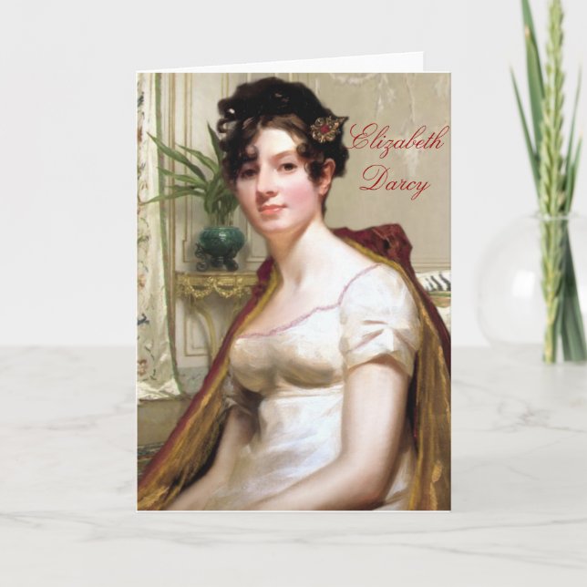 Cartão Elizabeth Darcy Notecard (Frente)