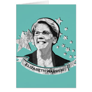 Cartão Elizabeth Warren Star Banner