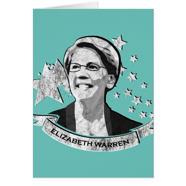 Cartão Elizabeth Warren Star Banner (Frente)
