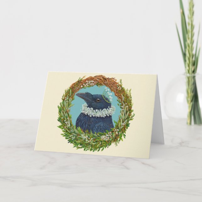 cartão Elizabethan Raven (Frente)