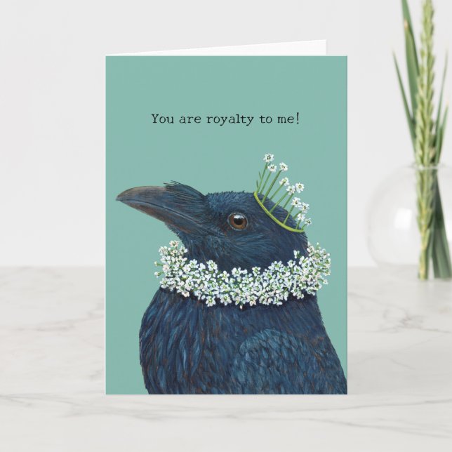 cartão Elizabethan Raven (Frente)