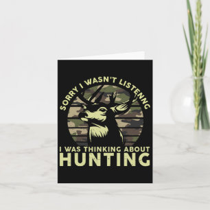Cartão Elk Deer Hunter Funny Deer Caçando Presentes Pai M