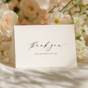 Cartão Ellesmere Obrigado Dia de Casamento de Fotógrafo