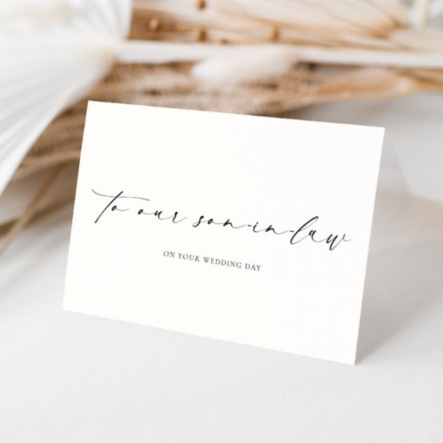 Cartão Ellesmere Our My Son-In-Law Wedding Day (Criador carregado)