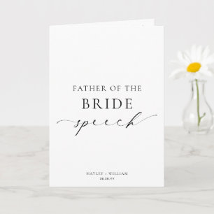 Cartão Ellesmere Pai Do Discurso De Casamento Da Noiva