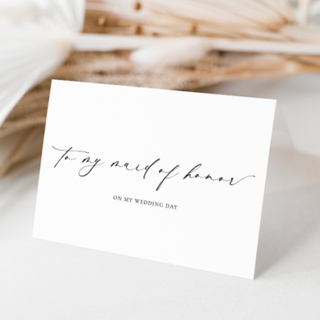 Cartão Ellesmere Para O Dia De Casamento Da Minha Madrinh (Ellesmere To My Maid Of honor Wedding Day Card)