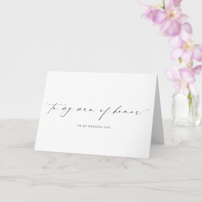 Cartão Ellesmere Para o Meu Casamento do Dia do Meu Homem (Orquídea)