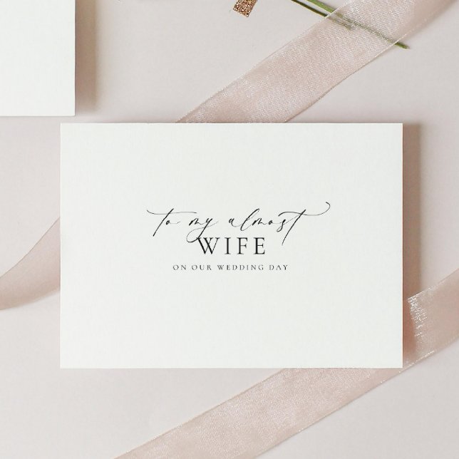 Cartão Ellesmere Para O Meu Dia De Casamento Quase Esposa (Criador carregado)