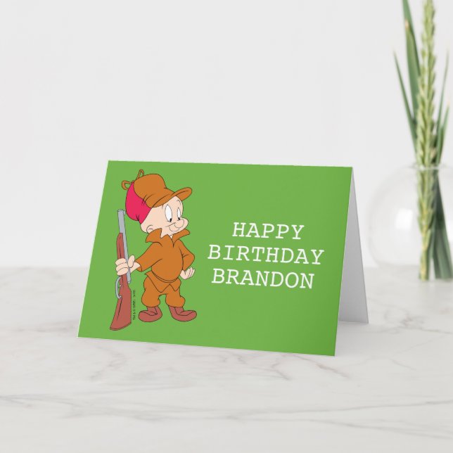 Cartão ELMER FUDD™ | Com Arma (Frente)