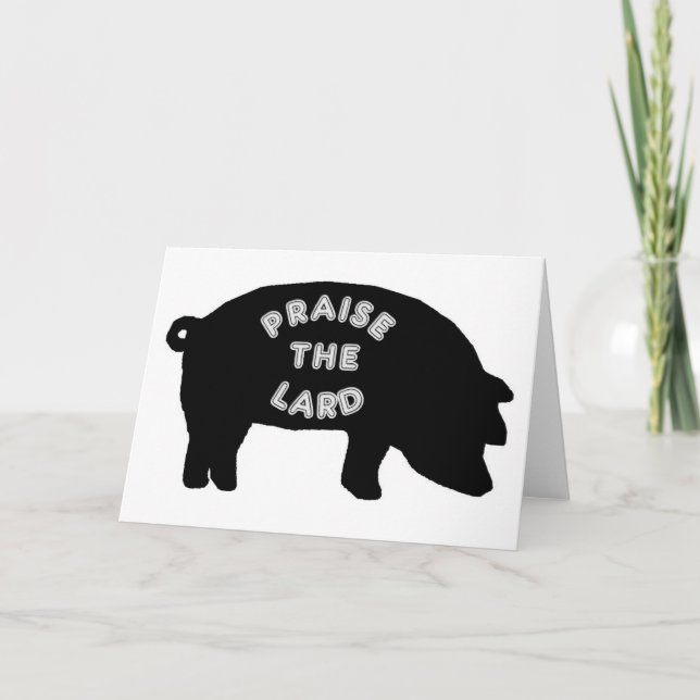 Cartão Elogie a banha (Frente)