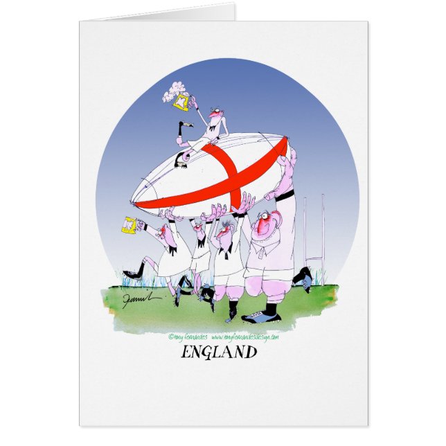 Cartão elogios ingleses do rugby, fernandes tony (Frente)