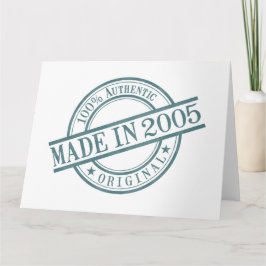 Cartão Em 2005 grande cumprimento feito