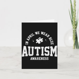 Cartão em abril use azul conscientização do autismo quebr