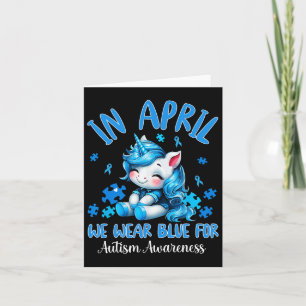 Cartão Em abril, Vestimos a Autismo Azul Autismo Conscien