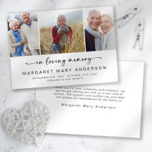 Em Adorar Memória Foto Simpatia Funeral Obrigado