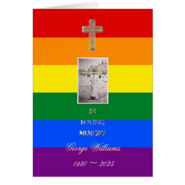 Cartão Em Adorar Memória Ouro Religiosa Foto LGBT (Frente)