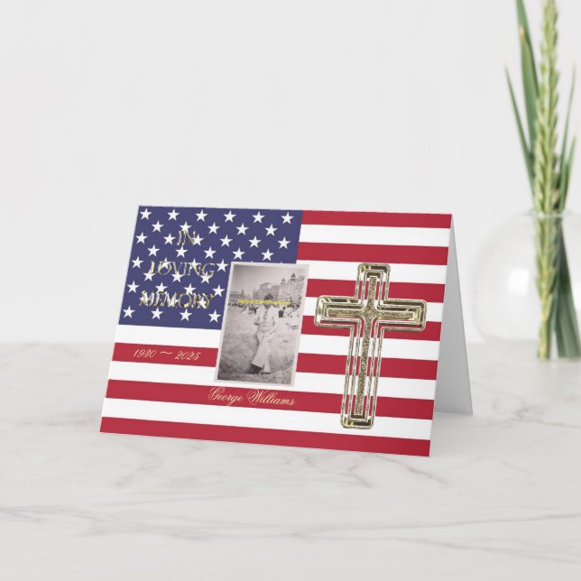 Cartão Em Adorar Memória Ouro Religiosa Foto Nos EUA (Frente)