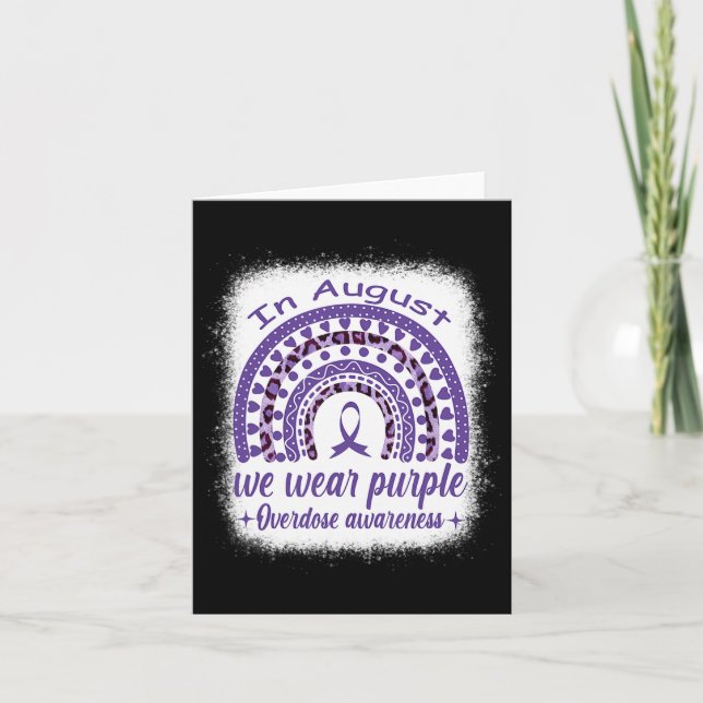 Cartão Em agosto Vestimos Awarenes de Sobredosagem do Arc (Frente)