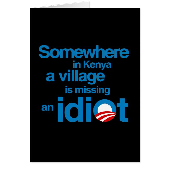 Cartão Em algum lugar em Kenya, uma vila está faltando um (Frente)