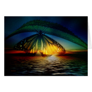 Cartão Em algum lugar sobre a borboleta