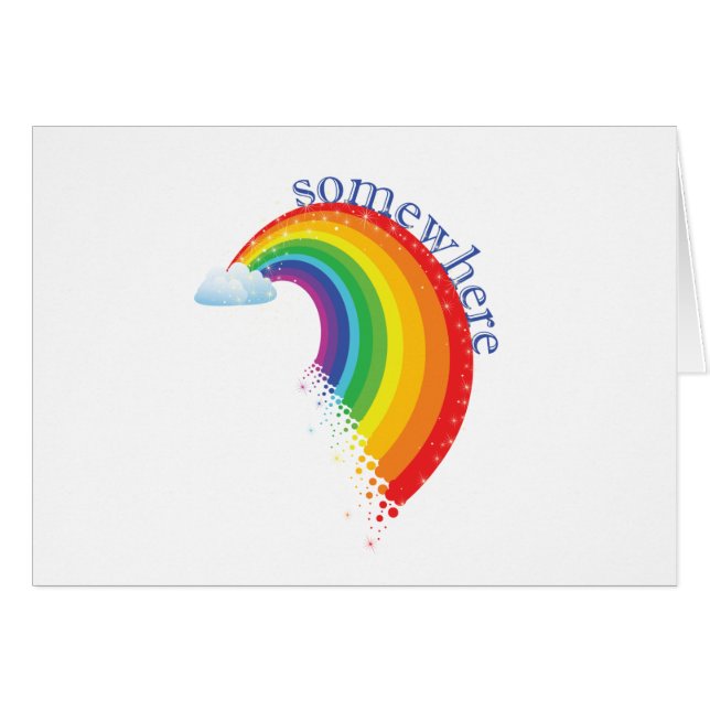 Cartão Em algum lugar sobre o arco-íris (Frente Horizontal)