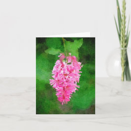 Cartão em Aquarela com Lilás Rosa