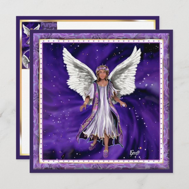 Cartão em branco Alma Roxa (Frente/Verso)