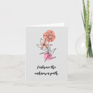 Cartão em Branco com Desenho Floral Inspirado na N