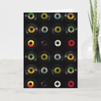 Cartão em Branco de Álbum de Vinil Retro