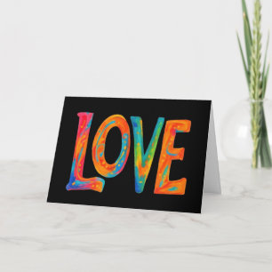 Cartão em Branco de Amor Colorido