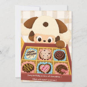 Cartão em Branco de Cachorrinho de Chocolate Cac