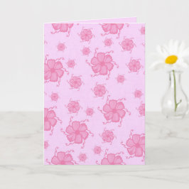 Cartão em Branco Monocromático FTF 5x7 em Rosa Cla