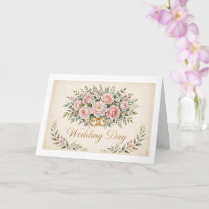 Cartão em branco para o dia do casamento