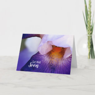 Cartão Em Breve, Foto Floral Da Iris Roxa