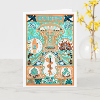 Cartão Em breve, pagan wiccan curar símbolos
