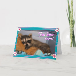 Cartão Em breve, raccoon