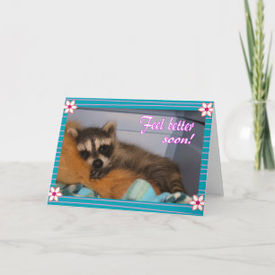 Cartão Em breve, raccoon