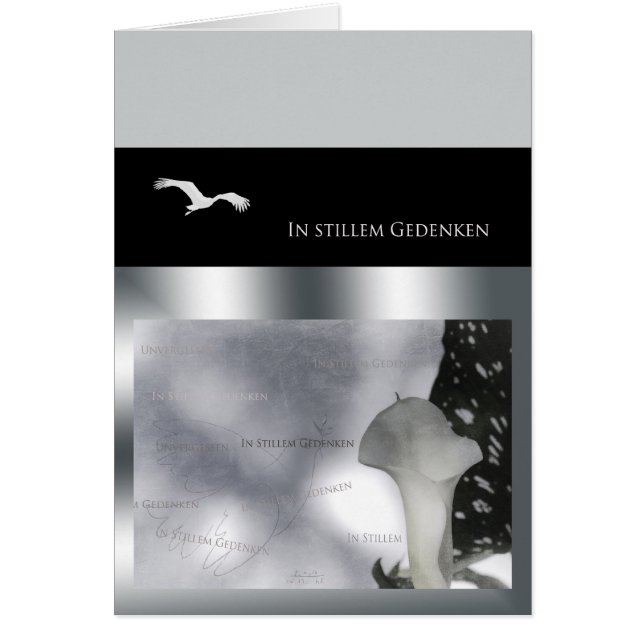 Cartão Em comemorada silenciosa (Frente)