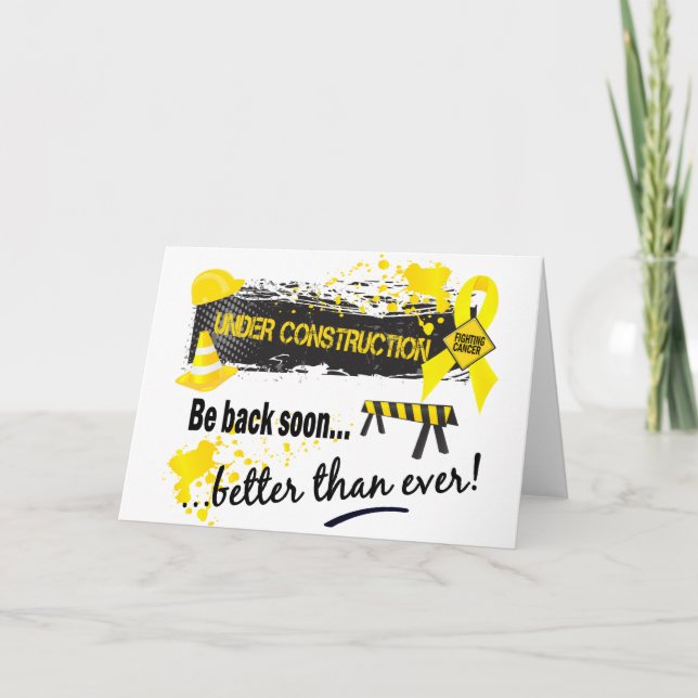 Cartão Em Construção Sarcoma (Frente)